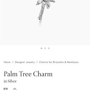 Tiffany & Co. Silver Palm Tree Bracelet Charm